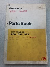 Manuel Utilisation Maintenance Daewoo Chariot Élévateur D170122 Parts Book