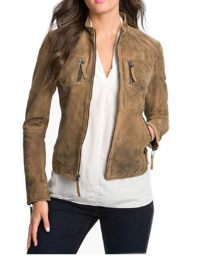 Veste daim pour femme - daim, en