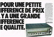 PUBLICITE  1978   TECHNICS   hi-fi   l'ampli tuner ( 2  pages)