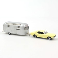 NOREV JET CAR 270581 Ford Mustang 1968 Light Yellow and Airstream  1/43