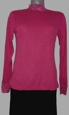 Damart lace trim long sleeve - lace,