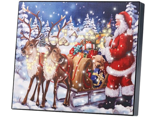 Tableau lumineux père noël - tableau,