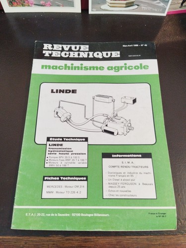 Revue technique machinisme - revue,