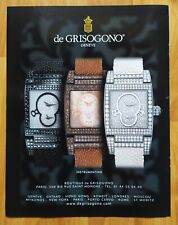 Publicité Papier - Montres de GRISOGONO de 2006