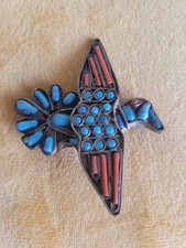 Ancien Bijou Broche Oiseau