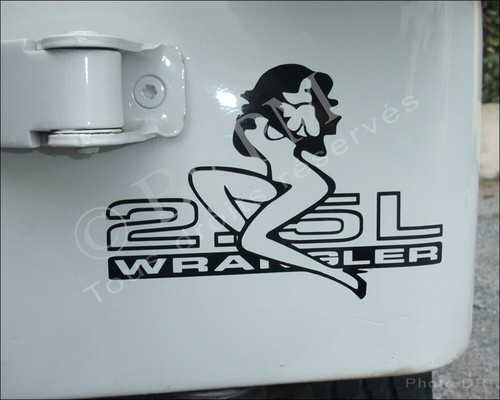 Sticker woman jeep wrangler - woman,