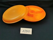 TUPPERWARE plateau a compartiments aperitif + couvercle orange  (1/347)