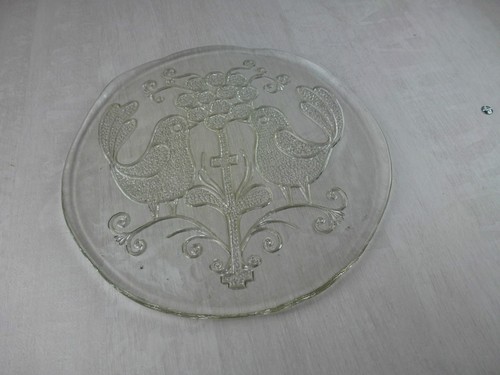 Ancien plat tarte verre - tarte,