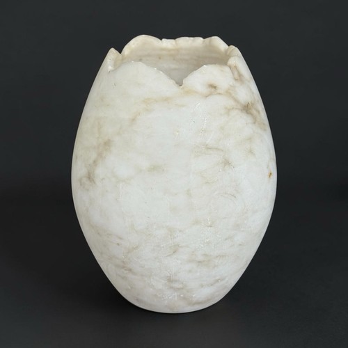 Vase vintage albâtre blanc