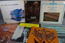Lot x8 disques vinyles 12" 33 tours Piano Orgue Clavecin Brahms Bach Beethoven