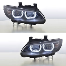 2 FEUX PHARE AVANT ANGEL EYES LED BI XENON D1S BMW SERIE 3 E92 E93 COUPE PHASE 1