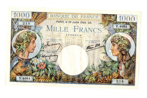 France 1000 francs 1944 - 1000,