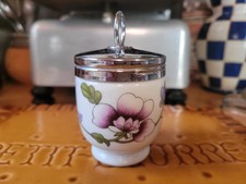 ROYAL WORCESTER CUIT ŒUF PORCELAINE DÉCOR FLEUR 
