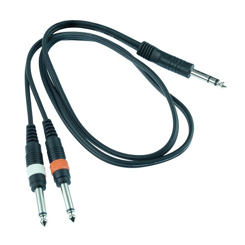 Câble audio noir - noir, 1m