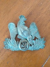 superbe coq de plaque de grenadier, Shako Louis Philippe 21 Régiment Napoléon 