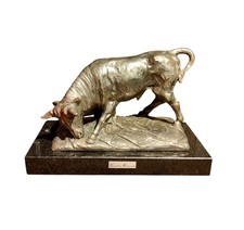 Sculpture taureau bronze - sculpture,