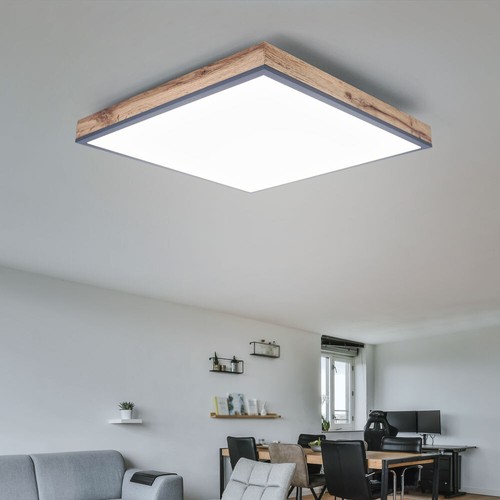 Plafonnier panneau bois led - panneau,