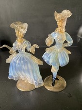 Figurines couple marquis marquise en verre de MURANO 