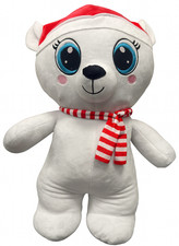Ours Polaire Géant 60Cm Jouet En Peluche Doux Rempli À Offrir Pour Noël