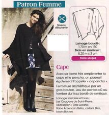 novembre 2015  MODES ET TRAVAUX patron CAPE PONCHO taille unique