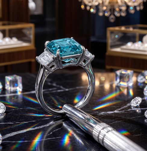 Natural blue topaz - 3.70,