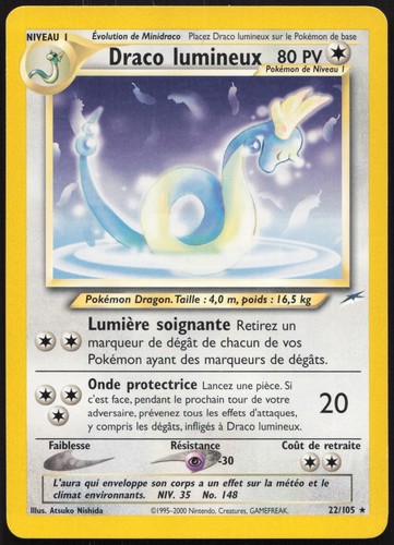 Carte pokémon draco - draco, lumineux