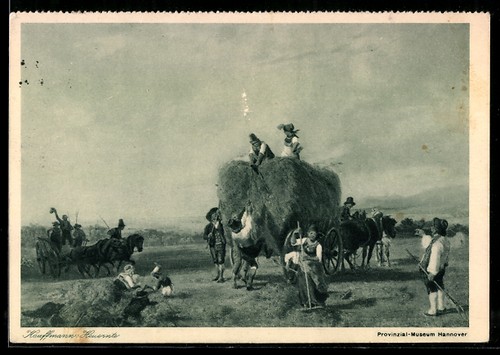 Carte postale paysans la - à,