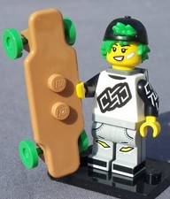 LEGO 71048 mini figurine SKATEUSE longboard skate city parc sport  SERIE 27 n°7