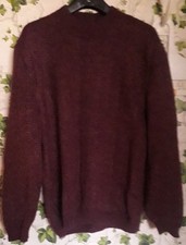 Pull brun tricoté main - , xl