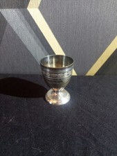 coquetier CHRISTOFLE modèle VILLEROY métal argenté 5,7 cm Table oeuf cuillère