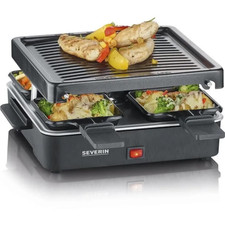 Appareil à Raclette Compact 4 Personnes 600W Plaque Antiadhésive