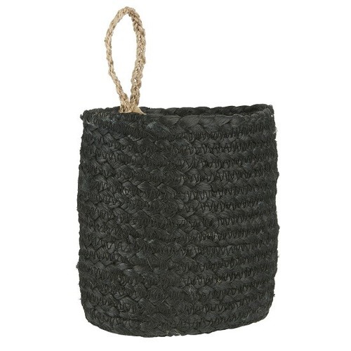 Jute panier noir avec - panier,