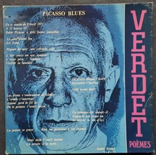 RARE DISQUE 33 TOURS POP ANDRÉ VERDET + GROUPE BÉTELGEUSE : PICASSO BLUES POÈMES