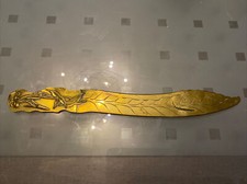 Ancien Coupe Papier Travail D’obus Tranchee Poilu Guerre Decore Vintage