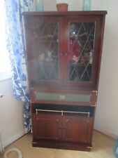 MEUBLE VITRINE STYLE  ANGLAIS ACAJOU