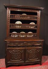 ANCIEN BUFFET VAISSELIER BRETON EN BOIS  de châtaignier meuble 18ème 