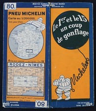Carte 1930 MICHELIN 80 Rodez
