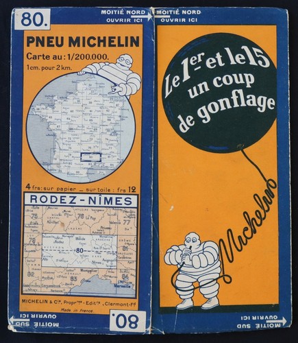 Carte 1930 michelin - michelin, rodez