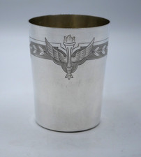 BELLE TIMBALE en ARGENT MASSIF POINCON MINERVE 1 ER TITRE DECOR AILES