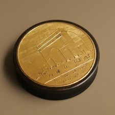 Tabatière ronde - Matériau composite - Vue de Paris - Début XIXe - Snuff Box