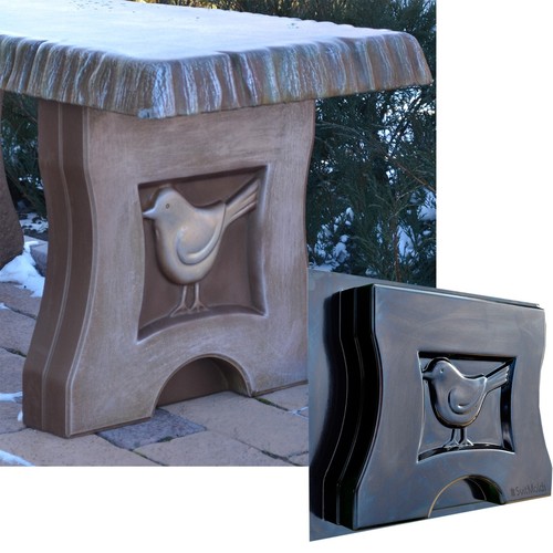 Moule béton pied banc - banc, pour