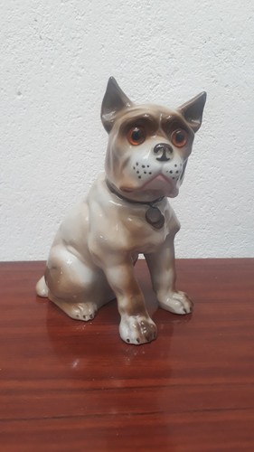 Ancienne lampe ceramique chien - ceramique,
