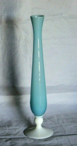 Vase pied haut opaline - à, en