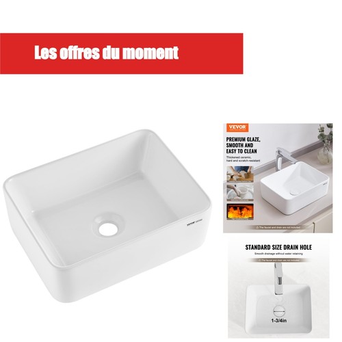Vevor lavabo rectangulaire - vevor,