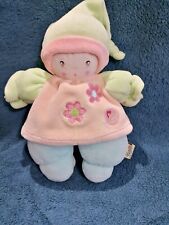 doudou peluche poupée lutin saumon bleu vert Bestever 2010  Etat neuf