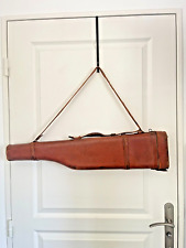 Ancien Etui Fusil Fourreau Jambon Chasse Cuir France 75 cm