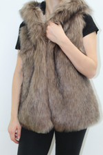 Dame Gilet En Fourrure Douce