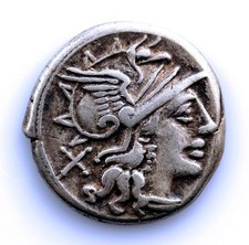 Sc-Republica Romana. Decimia. Denar. Roma. 150 a. C. MBC VF + argent 3,73 G