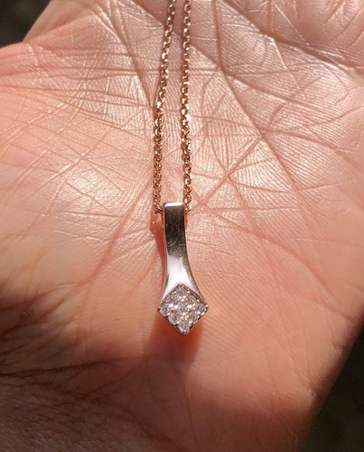 Collier carré argent - collier,