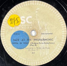 Jazz at the Philharmonic Opera in vout (Part 3-4) DISQUE 78 tours rpm DISC 6023
